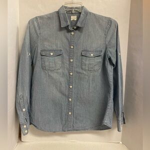 J. Crew Light Blue Denim Shirt M